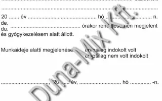 Orvosi igazolás (táppénzre nem jogosít) 1